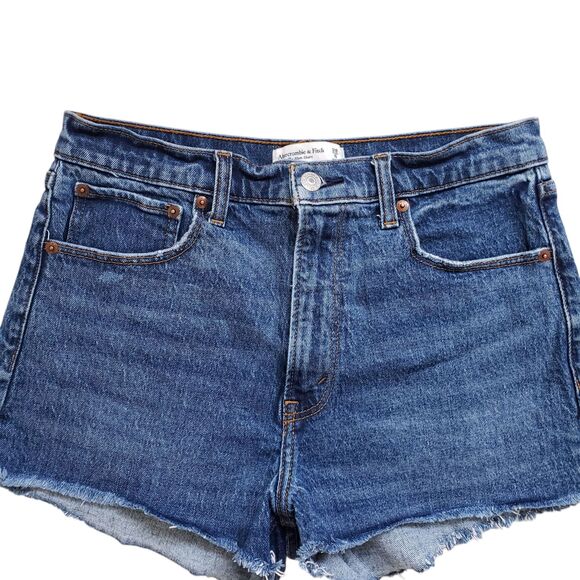 Abercrombie & Fitch Cutoff Mom Shorts Womens 28/6 High Rise Denim - Picture 2 of 7